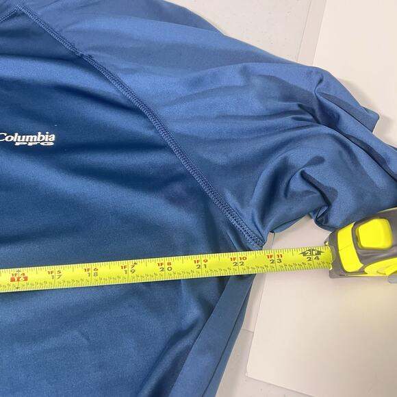 Lot Of 2 Columbia PFG Mens Large T-shirt long sleeves Blue Omni Shade - Picture 12 of 13